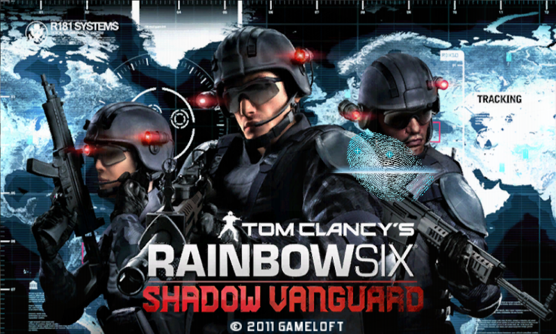 Tom Clancy's Rainbow Six: Shadow Vanguard (Android) screenshot: Title screen