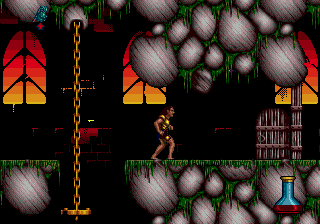 Shadow of the Beast II (SEGA CD) screenshot: Visit this area to to activate a bridge?