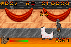 Scooby-Doo and the Cyber Chase (Game Boy Advance) screenshot: One of the lame disguises.