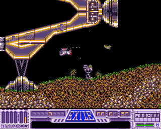 Exile (Amiga) screenshot: Chased by an annoying bird