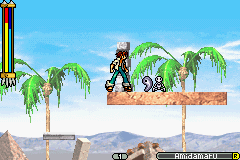 Shaman King: Master of Spirits 2 (Game Boy Advance) screenshot: A Magatama bead! Get four of these and your lifebar will increase.