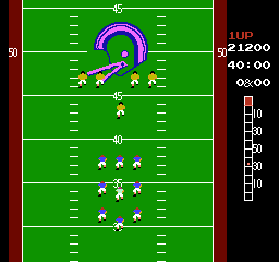 10-Yard Fight (NES) screenshot: Playing the college team