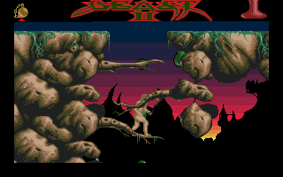 Shadow of the Beast II (Atari ST) screenshot: Watch out for green blobs.
