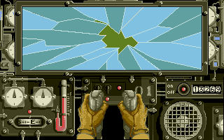 Sherman M4 (Atari ST) screenshot: You've taken some damage!