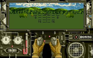 Sherman M4 (Atari ST) screenshot: The Ardennes campaign has different scenery