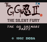Shinobi II: The Silent Fury (Game Gear) screenshot: Title screen