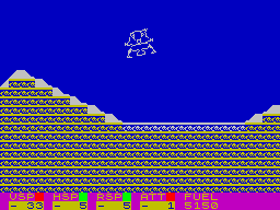 Apollo 11 (ZX Spectrum) screenshot: Changes to a close up when close to succeeding