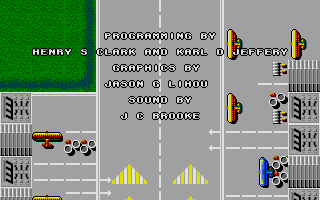 Sky Shark (Atari ST) screenshot: Credits screen.