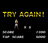 Shinobi II: The Silent Fury (Game Gear) screenshot: Killed by the machine