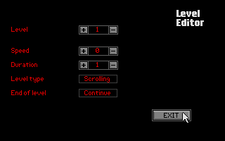 Shoot 'em up Construction Kit (Atari ST) screenshot: Level editor