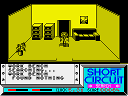 Short Circuit (ZX Spectrum) screenshot: There's nothing here