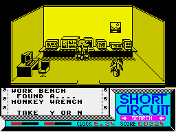 Short Circuit (ZX Spectrum) screenshot: One last thing before I quit