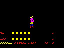 Pretty Gambler (ZX Spectrum) screenshot: Game start up