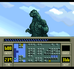 Super Godzilla (SNES) screenshot: There's Godzilla
