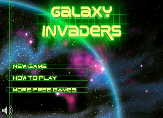 Galaxy Invaders (Browser) screenshot: Main menu