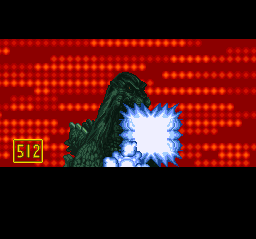 Super Godzilla (SNES) screenshot: Energy getting depleted
