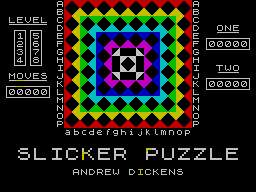 The Slicker Puzzle (ZX Spectrum) screenshot: Starting out