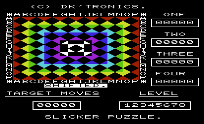 The Slicker Puzzle (VIC-20) screenshot: Starting out