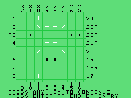 Black Box (TI-99/4A) screenshot: Game being explained