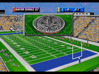 Bill Walsh College Football (SEGA CD) screenshot: I won the coin toss