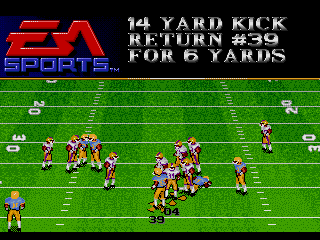 Bill Walsh College Football (SEGA CD) screenshot: You will see this kind of messages often