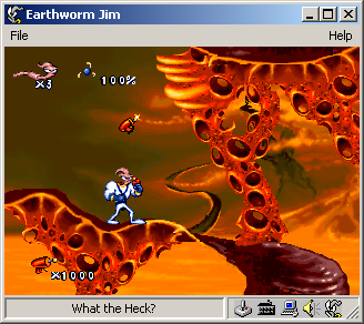 Earthworm Jim: Special Edition (Windows) screenshot: What the heck?