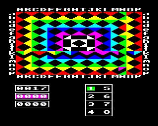 The Slicker Puzzle (BBC Micro) screenshot: Start of game