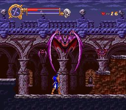 Castlevania: Dracula X (SNES) screenshot: Giant bat boss