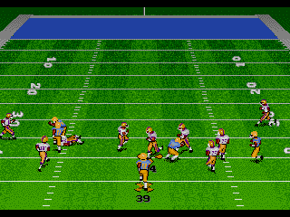 Bill Walsh College Football (SEGA CD) screenshot: Game on
