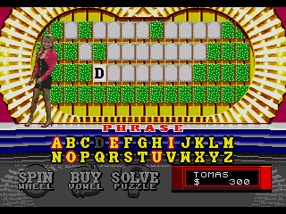 Wheel of Fortune (SEGA CD) screenshot: Got one D