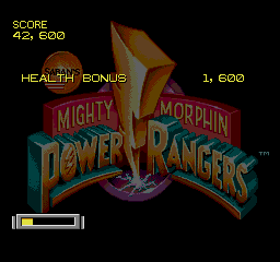 Mighty Morphin Power Rangers (SEGA CD) screenshot: Level complete