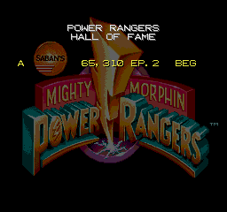 Mighty Morphin Power Rangers (SEGA CD) screenshot: I got a high score
