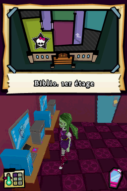 Monster High: Ghoul Spirit (Nintendo DS) screenshot: Biblio (French)