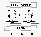 Football International (Game Boy) screenshot: Pick your formation.