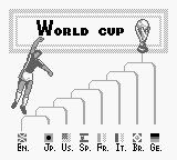 Football International (Game Boy) screenshot: The road to the final.