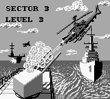 Choplifter II: Rescue Survive (Game Boy) screenshot: Sector 3 introduction.