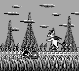 Maru's Mission (Game Boy) screenshot: Intro. I'll protect my babe.