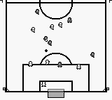 Football International (Game Boy) screenshot: High ball.