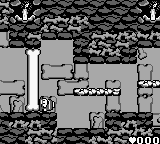 Maru's Mission (Game Boy) screenshot: Died in... Greece. Game over.