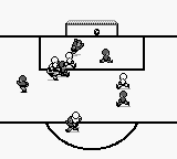 Football International (Game Boy) screenshot: The GK actually jumps.