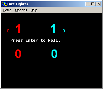 100-in-one Klik & Play Pirate Kart (Windows) screenshot: Dice Fighter: starting a bout