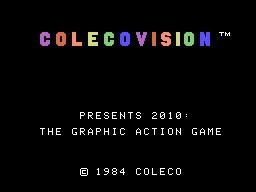 2010: The Graphic Action Game (ColecoVision) screenshot: Title screen