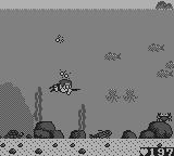 Maru's Mission (Game Boy) screenshot: There are several underwater stages in between...
