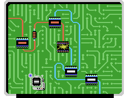 2010: The Graphic Action Game (ColecoVision) screenshot: Acomponent is damaged. I will need to fix it then redo the circuit.