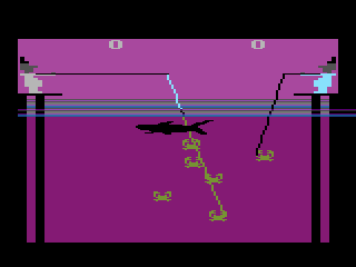 Fishing Derby Atari 2600 4k Gameplay 