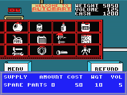 4x4 Off-Road Racing (MSX) screenshot: The Automart shop
