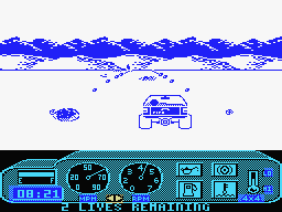 4x4 Off-Road Racing (MSX) screenshot: Avoid the bad parts of the road.