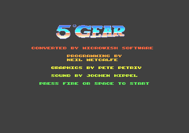 5th Gear (Atari ST) screenshot: Title screen