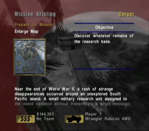 4x4 Evo 2 (GameCube) screenshot: Mission Mode