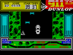 911 TS (ZX Spectrum) screenshot: New hazards on stage 2